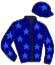 casaque portée par Pouchin A. jockey du cheval de course RIKA DE LA VIS, information pmu ZETURF