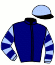 casaque portée par Cabos V. jockey du cheval de course GOUZONNAISE, information pmu ZETURF