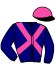 casaque portée par Lebey B. jockey du cheval de course DEAL DE JAPE, information pmu ZETURF