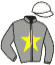 casaque portée par Desmigneux F. jockey du cheval de course KRONOS DU GOUTIER, information pmu ZETURF
