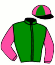 casaque portée par Beauchene Th. jockey du cheval de course GOLFEUR, information pmu ZETURF