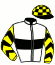 casaque portée par Marie B. jockey du cheval de course GOLZAC DE REM, information pmu ZETURF