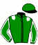 casaque portée par Delaunay Et. jockey du cheval de course GAI LOGIS, information pmu ZETURF