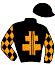casaque portée par Koubiche Jér. jockey du cheval de course LINDY HOP, information pmu ZETURF