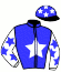 casaque portée par Duvaldestin Th. jockey du cheval de course LOVELY CUT, information pmu ZETURF