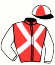 casaque portée par Bonnet E. jockey du cheval de course CARTISANE, information pmu ZETURF