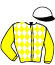 casaque portée par Grosbois Chr. jockey du cheval de course LA MADRE, information pmu ZETURF