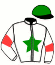 casaque portée par Travers J. jockey du cheval de course KALMIA DES NOES, information pmu ZETURF