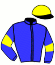 casaque portée par Mottier M. jockey du cheval de course KOPECK DU LOUVET, information pmu ZETURF