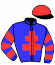 casaque portée par Beurel C. jockey du cheval de course KNOX JENILOU, information pmu ZETURF