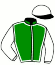 casaque portée par Salles G. jockey du cheval de course KARAMEL TENDRE, information pmu ZETURF