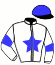 casaque portée par Armellini D. jockey du cheval de course JACKSON FISH, information pmu ZETURF