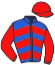 casaque portée par Frecelle Cl. jockey du cheval de course JOYEUX DE L'INAM, information pmu ZETURF