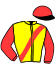 casaque portée par Hornoy P. jockey du cheval de course JEFF DES CAILLONS, information pmu ZETURF