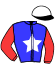 casaque portée par Mottier M. jockey du cheval de course JAGUAR FLORAL, information pmu ZETURF