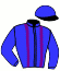 casaque portée par Frecelle Cl. jockey du cheval de course IVANA DES RACQUES, information pmu ZETURF