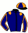 casaque portée par Marie H. jockey du cheval de course GIRLY D'HUON, information pmu ZETURF