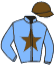 casaque portée par Hardy S. jockey du cheval de course FIGARO GEMA, information pmu ZETURF