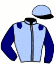 casaque portée par Frecelle Cl. jockey du cheval de course KANOIS DE LATOUR, information pmu ZETURF