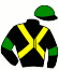 casaque portée par Zerourou J. jockey du cheval de course DANIAR (FR), information pmu ZETURF