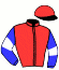 casaque portée par Lestrade B. jockey du cheval de course GARO DE JUILLEY, information pmu ZETURF