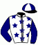 casaque portée par Meunier Gab. jockey du cheval de course PYRAMID BURG, information pmu ZETURF