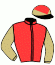 casaque portée par Jouin O. jockey du cheval de course FLEURON D'ARTHEL, information pmu ZETURF