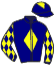 casaque portée par Gallon D. jockey du cheval de course WALKYRIA, information pmu ZETURF