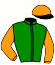 casaque portée par Zuliani A. jockey du cheval de course SURINFIL, information pmu ZETURF