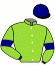 casaque portée par Gallon D. jockey du cheval de course KING D'AINAY, information pmu ZETURF
