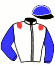 casaque portée par Marc J. jockey du cheval de course GANADOR, information pmu ZETURF