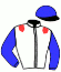 casaque portée par Farrugia R. jockey du cheval de course FALQUERO, information pmu ZETURF