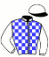 casaque portée par Bouyne J. jockey du cheval de course GINGER DU PADOUENG, information pmu ZETURF
