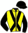 casaque portée par Ducher J. Ph. jockey du cheval de course IMPLORA MAUZUN, information pmu ZETURF