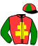 casaque portée par Terry C. jockey du cheval de course FARAMEL DE JADE, information pmu ZETURF