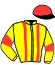 casaque portée par Vanacker B. jockey du cheval de course L'AMI DE LANCOUR, information pmu ZETURF