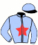 casaque portée par Le Creps R. jockey du cheval de course KAMILA ARMA, information pmu ZETURF