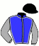 casaque portée par Julien F. jockey du cheval de course HARMONY ANGOT, information pmu ZETURF