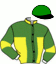casaque portée par Abrivard Mlle J. M. jockey du cheval de course GAMINE DES LANDES, information pmu ZETURF
