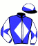 casaque portée par Siaffa G. jockey du cheval de course SAINT VALENTIN, information pmu ZETURF