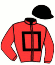 casaque portée par Dubourg P. jockey du cheval de course FENOMENE D'OC, information pmu ZETURF
