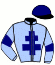 casaque portée par Armand L. jockey du cheval de course LUNATICOS, information pmu ZETURF
