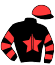 casaque portée par Lebrec M. jockey du cheval de course KORBA DE GODREL, information pmu ZETURF