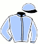 casaque portée par De Vaugiraud A. jockey du cheval de course KAROLYNE DE MALAC, information pmu ZETURF