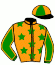 casaque portée par Corbineau Ch. jockey du cheval de course ICONE DU GARDEN, information pmu ZETURF