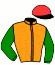 casaque portée par Mottier M. jockey du cheval de course IVRESSE NONANTAISE, information pmu ZETURF