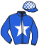 casaque portée par Lessieu G. jockey du cheval de course JUNON DES ROSES, information pmu ZETURF