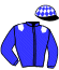 casaque portée par Raffin E. jockey du cheval de course FLASH DE VELY, information pmu ZETURF