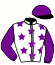 casaque portée par Barrier A. jockey du cheval de course ETOILE ROUGE, information pmu ZETURF