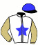 casaque portée par Gelormini G. jockey du cheval de course REDDINGTON, information pmu ZETURF